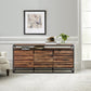 Ludgate 3 Drawer Sideboard Buffet in Acacia and Black Metal By Armen Living | Sideboards | Modishstore