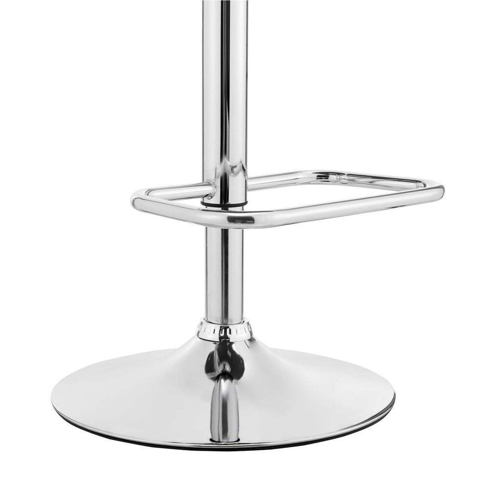Leland Adjustable Black Faux Leather and Chrome Finish Bar Stool By Armen Living | Bar Stools | Modishstore - 8