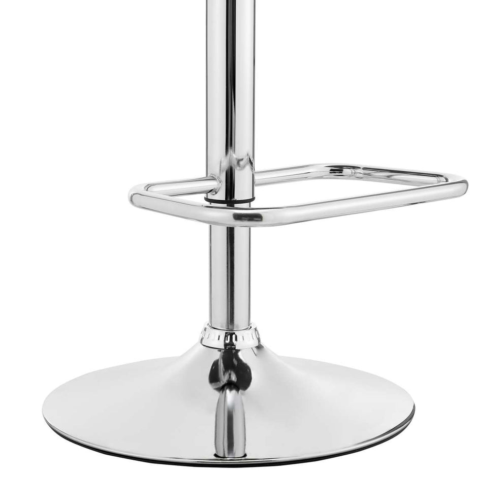 Leland Adjustable Black Faux Leather and Chrome Finish Bar Stool By Armen Living | Bar Stools | Modishstore - 16