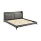 Legend Gray Fabric Eastern King Platform Bed with Black Metal Legs By Armen Living | Beds | Modishstore - 2