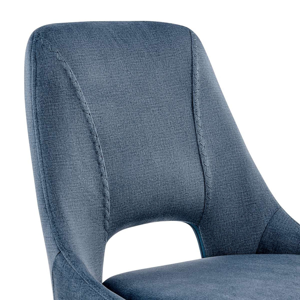 Lexi Dining Room Accent Chair in Blue Velvet and Black Finish - Set of 2 By Armen Living | Dining Chairs | Modishstore - 5
