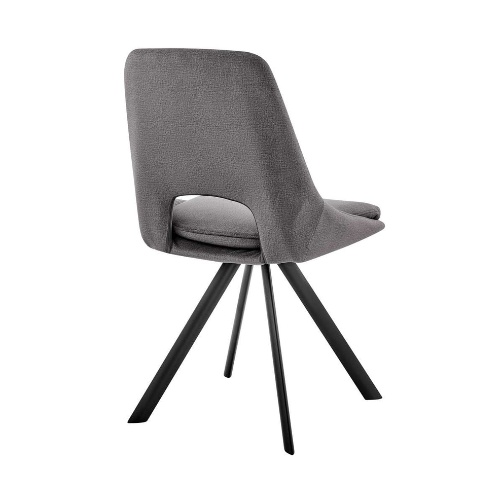 Lexi Dining Room Accent Chair in Blue Velvet and Black Finish - Set of 2 By Armen Living | Dining Chairs | Modishstore - 9
