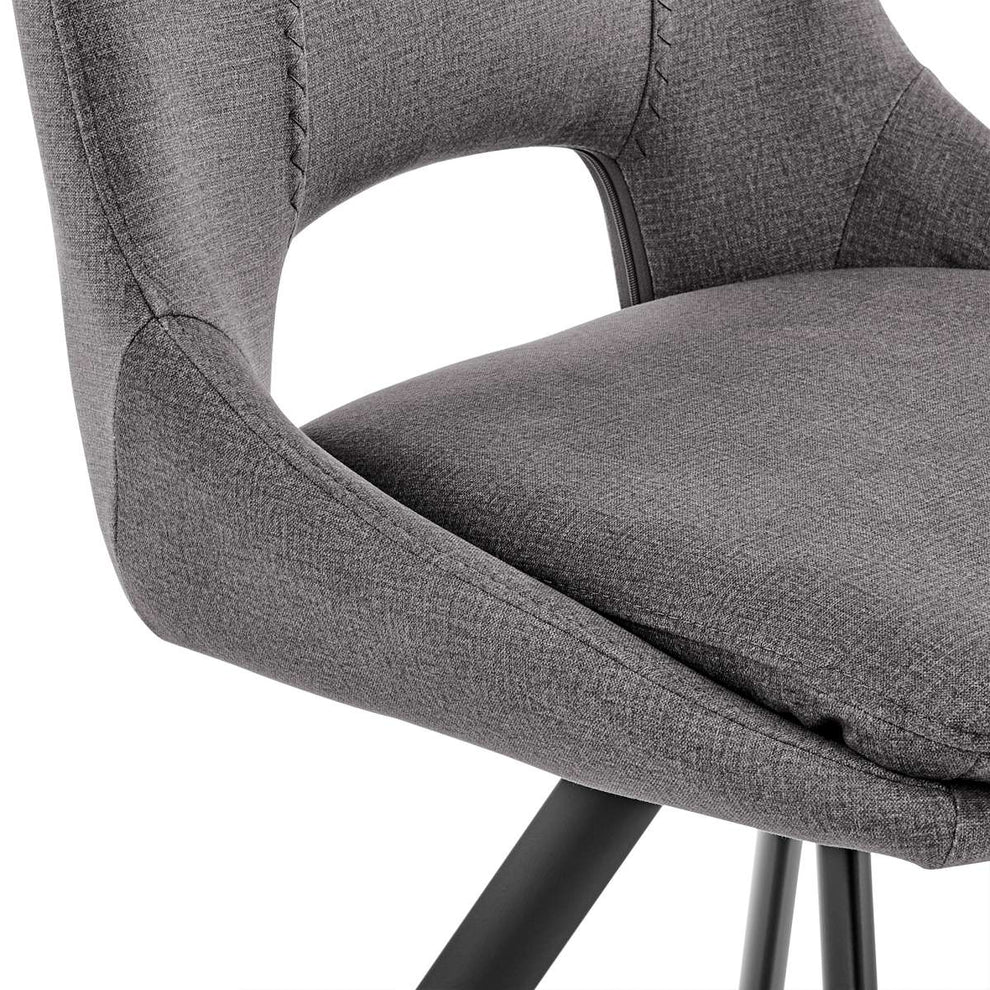 Lexi Dining Room Accent Chair in Blue Velvet and Black Finish - Set of 2 By Armen Living | Dining Chairs | Modishstore - 12