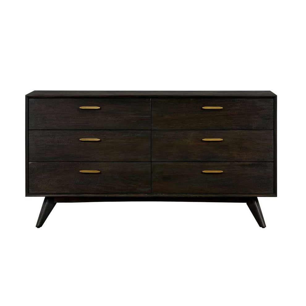 Baly Acacia Mid-Century 6 Drawer Dresser By Armen Living | Dressers |  Modishstore  - 2