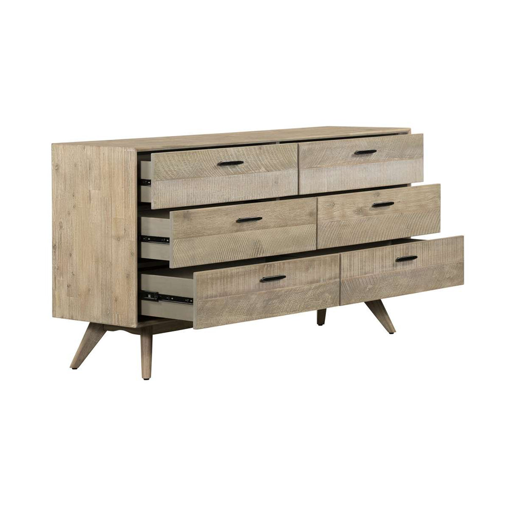 Baly Acacia Mid-Century 6 Drawer Dresser By Armen Living | Dressers |  Modishstore  - 11