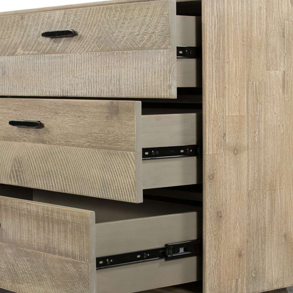 Baly Acacia Mid-Century 6 Drawer Dresser By Armen Living | Dressers |  Modishstore  - 14