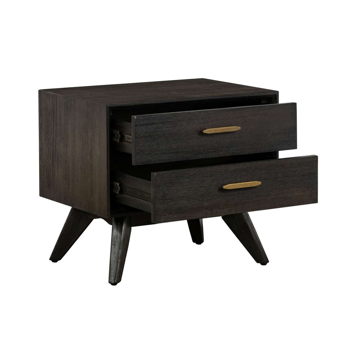 Baly Acacia Mid-Century 2 Drawer Night stand By Armen Living | Nightstands |  Modishstore  - 4