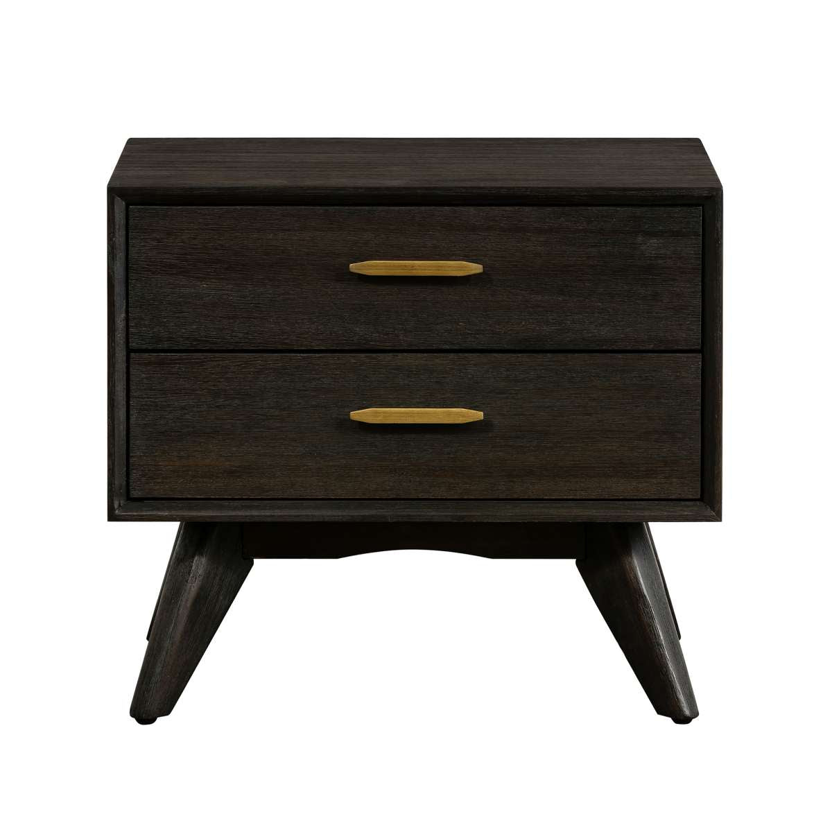 Baly Acacia Mid-Century 2 Drawer Night stand By Armen Living | Nightstands |  Modishstore  - 2