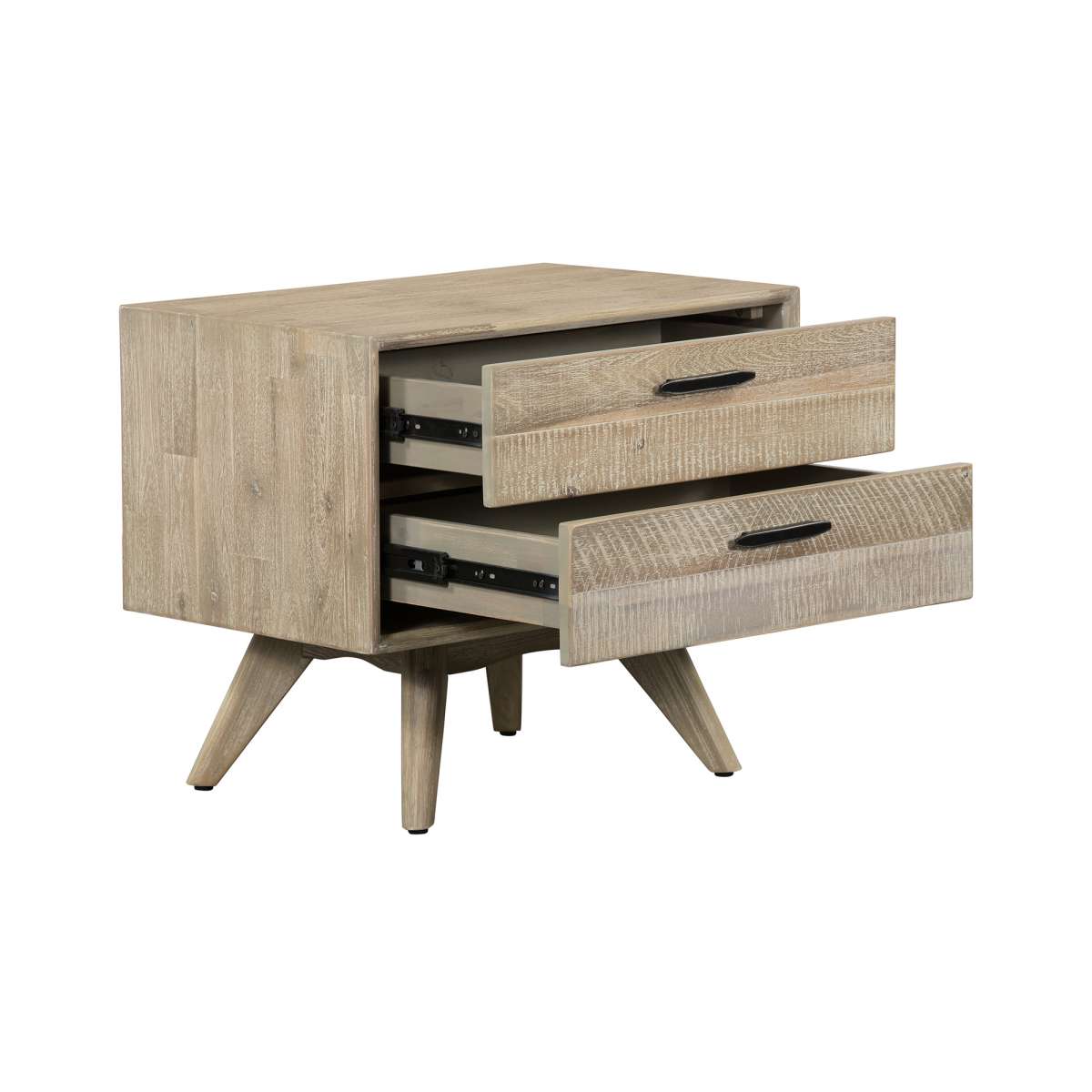 Baly Acacia Mid-Century 2 Drawer Night stand By Armen Living | Nightstands |  Modishstore  - 12