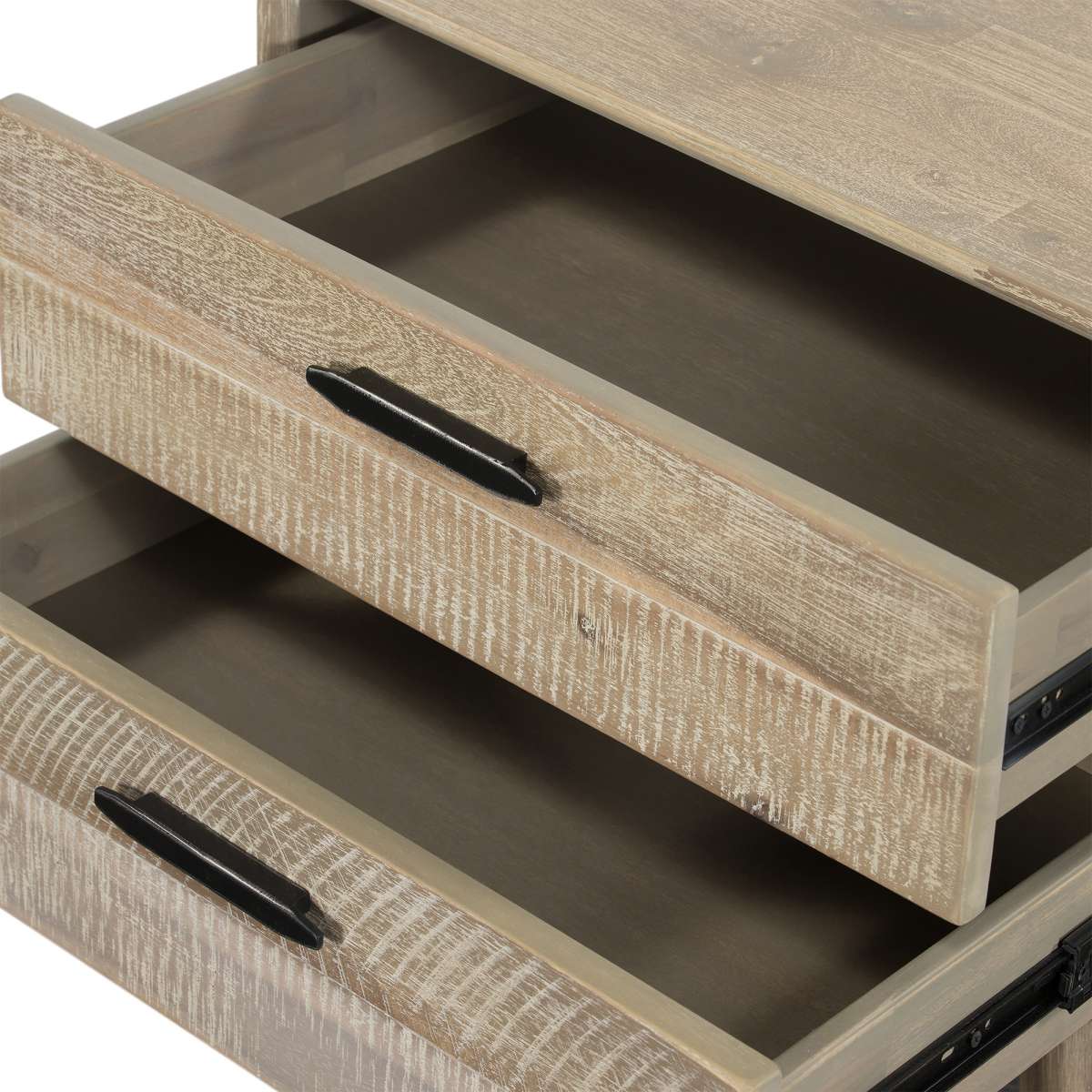 Baly Acacia Mid-Century 2 Drawer Night stand By Armen Living | Nightstands |  Modishstore  - 15