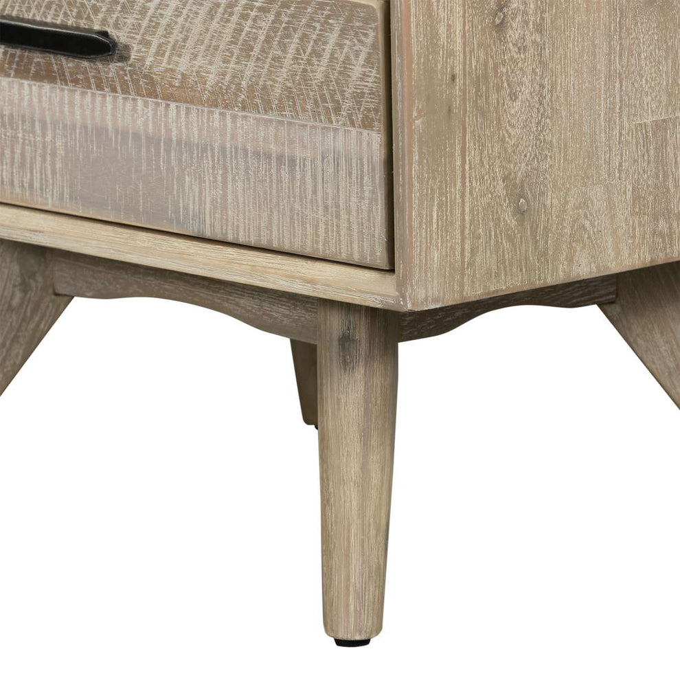 Baly Acacia Mid-Century 2 Drawer Night stand By Armen Living | Nightstands |  Modishstore  - 16