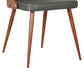 Lily Mid-Century Dining Chair in Walnut Finish and Black Faux Leather By Armen Living | Dining Chairs | Modishstore - 12