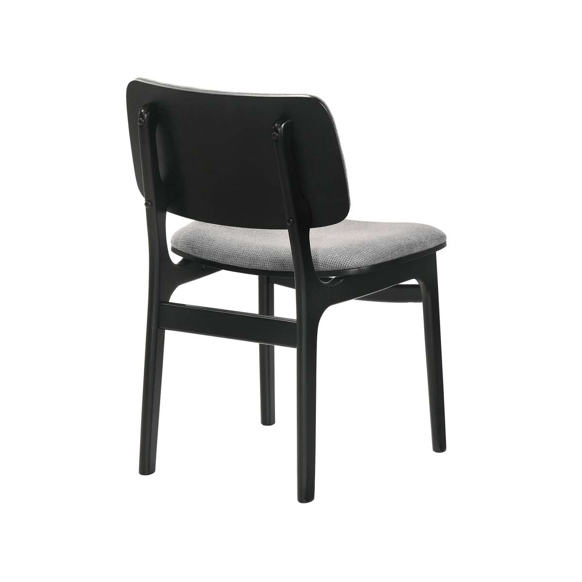 Lima Gray Upholstered Wood Dining Chairs in Black Finish - Set of 2 By Armen Living | Dining Chairs | Modishstore - 3