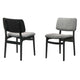 Lima Gray Upholstered Wood Dining Chairs in Black Finish - Set of 2 By Armen Living | Dining Chairs | Modishstore