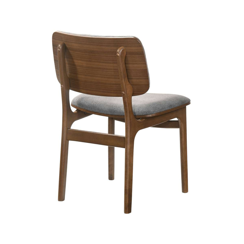 Lima Gray Upholstered Wood Dining Chairs in Black Finish - Set of 2 By Armen Living | Dining Chairs | Modishstore - 8