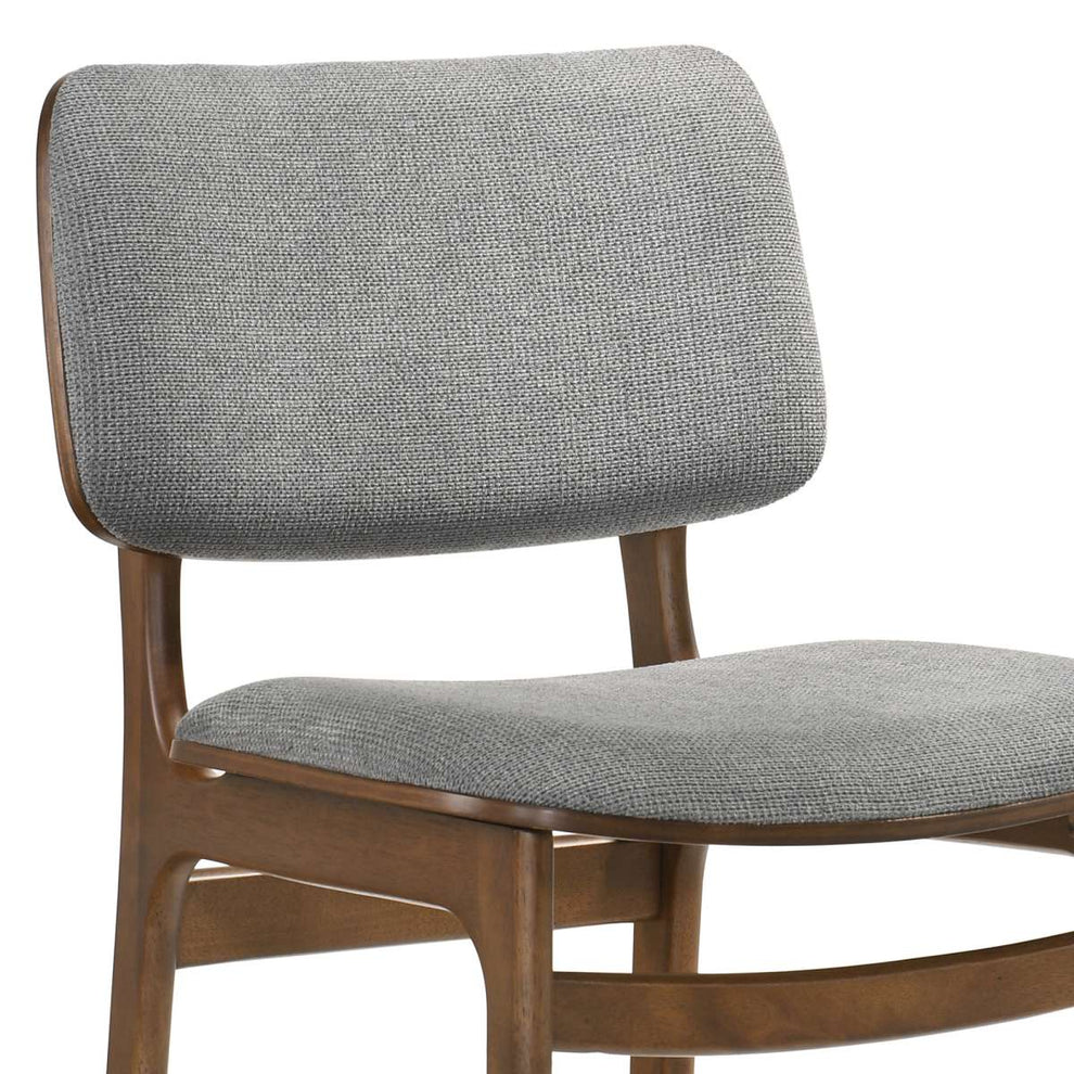 Lima Gray Upholstered Wood Dining Chairs in Black Finish - Set of 2 By Armen Living | Dining Chairs | Modishstore - 9