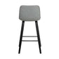 Lorenz 26" Gray Faux Leather Barstool In Black Brushed Wood Finish By Armen Living | Bar Stools | Modishstore - 4