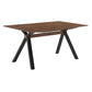 Laredo 63" Mid-Century Modern Walnut Wood Dining Table with Black Legs By Armen Living | Dining Tables | Modishstore - 2