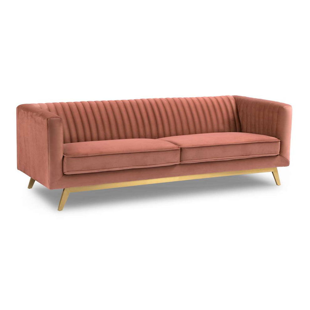 Liv Modern Beige Velvet Sofa By Armen Living | Sofas | Modishstore - 7