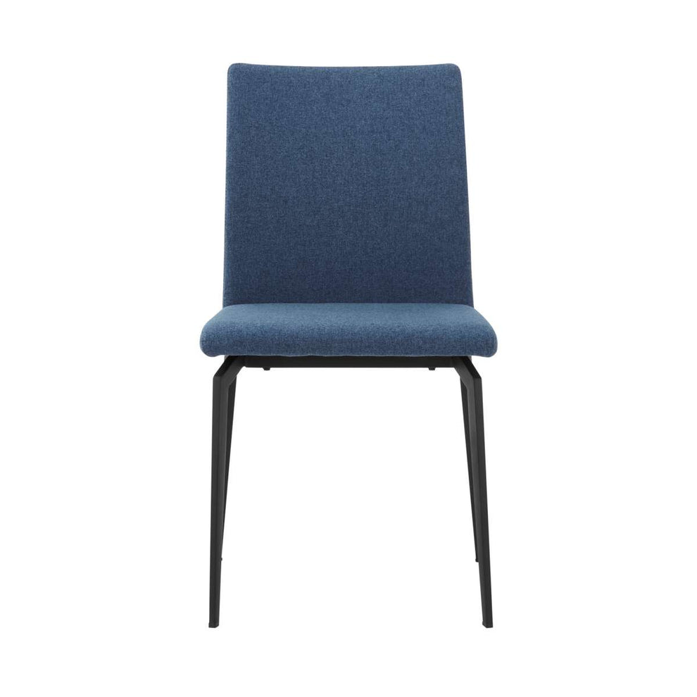 Lyon Blue Fabric and Metal Dining Room Chairs - Set of 2 By Armen Living | Dining Chairs | Modishstore - 2