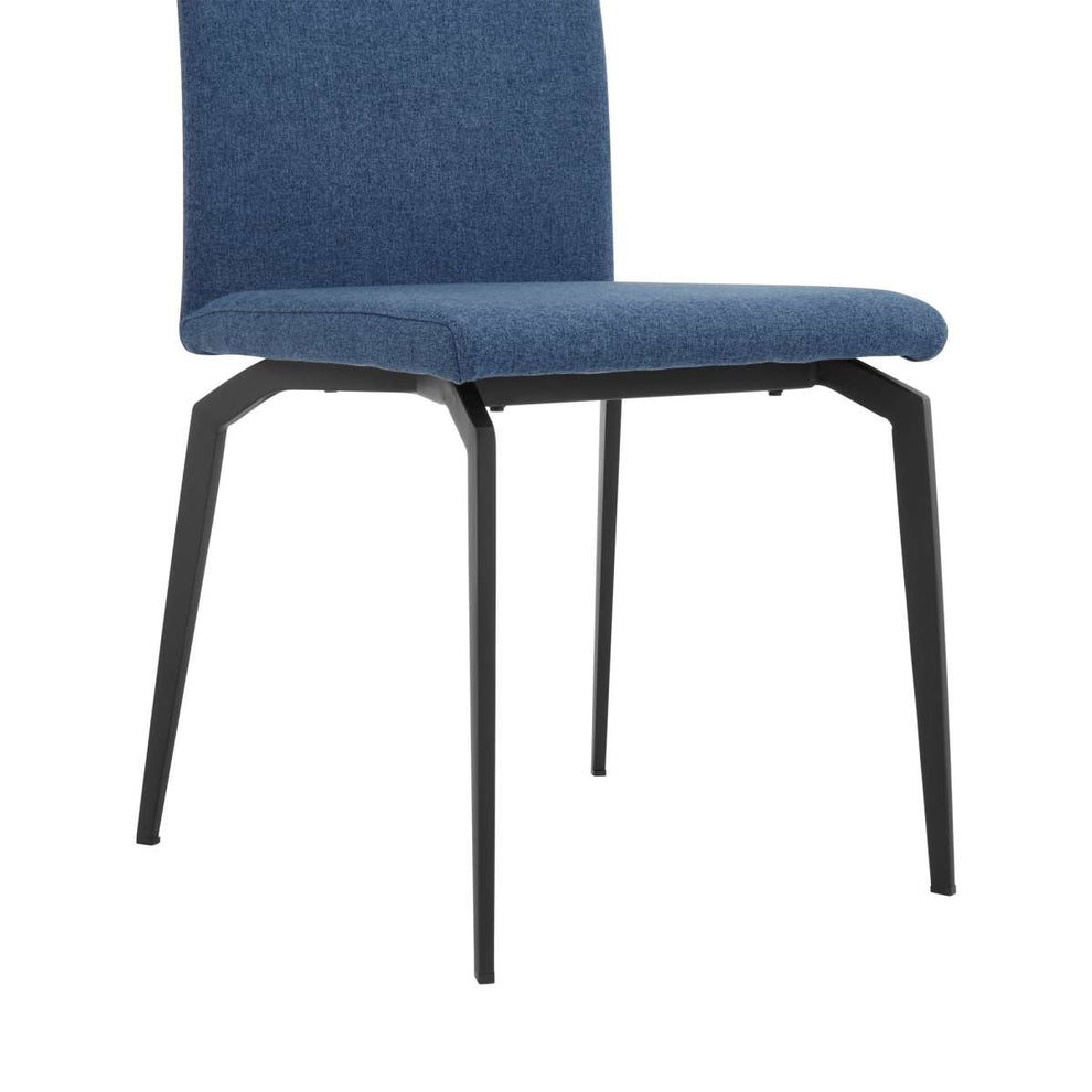Lyon Blue Fabric and Metal Dining Room Chairs - Set of 2 By Armen Living | Dining Chairs | Modishstore - 3