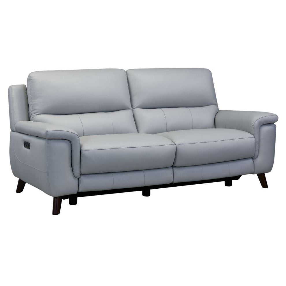 Lizette Contemporary Sofa in Dark Brown Wood Finish and Dove Gray Genuine Leather By Armen Living | Sofas | Modishstore - 3