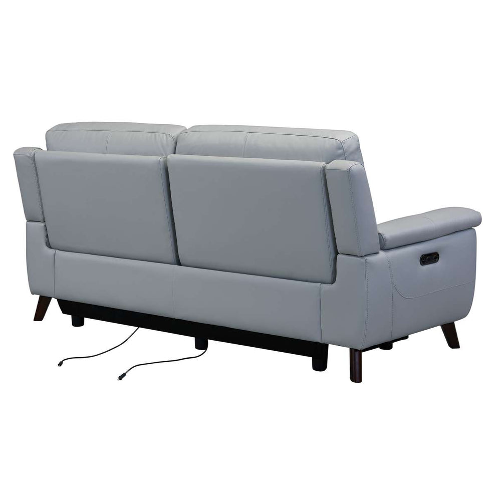 Lizette Contemporary Sofa in Dark Brown Wood Finish and Dove Gray Genuine Leather By Armen Living | Sofas | Modishstore - 4