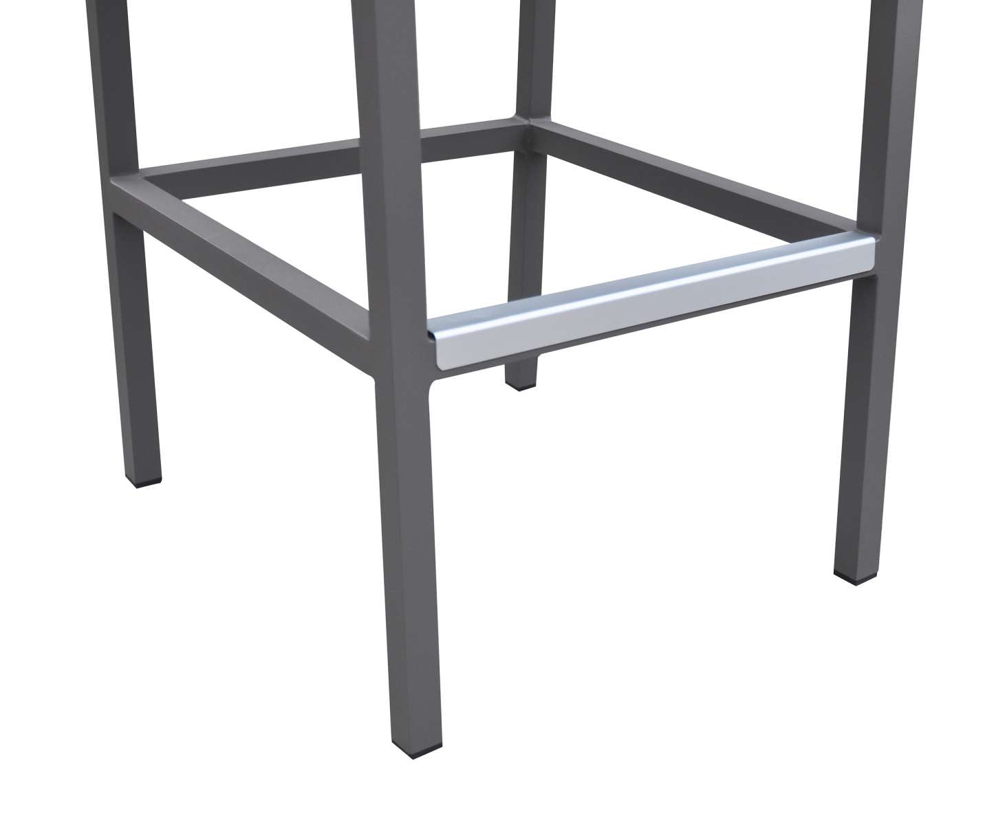 Marina Outdoor Patio Barstool in Grey Powder Coated Finish with Grey Sling Textilene and Grey Wood Accent Arms By Armen Living | Bar Stools |  Modishstore  - 6