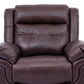 Marcel Manual Recliner Chair in Dark Brown Leather By Armen Living | Chairs & Recliners | Modishstore - 5