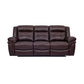 Marcel Manual Reclining Sofa in Dark Brown Leather By Armen Living | Sofas | Modishstore - 2