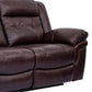 Marcel Manual Reclining Sofa in Dark Brown Leather By Armen Living | Sofas | Modishstore - 7