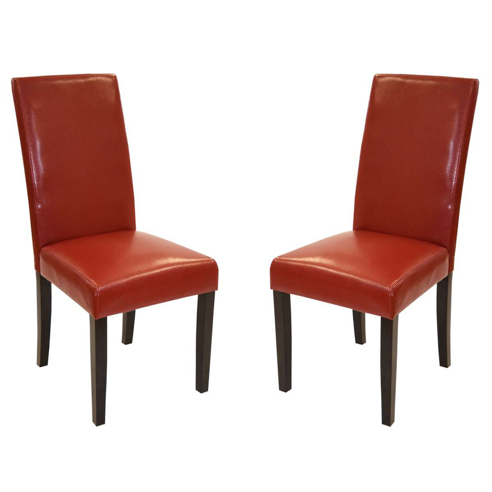 Black Bonded Leather Side Chair Md-014 - Set of 2 By Armen Living | Dining Chairs | Modishstore - 2