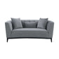 Melange Gray Velvet Loveseat with Black Wood Base By Armen Living | Loveseats |  Modishstore  - 2