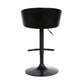 Montego Adjustable Black Faux Leather Swivel Barstool in Black Powder Coated Finish By Armen Living | Bar Stools | Modishstore - 4