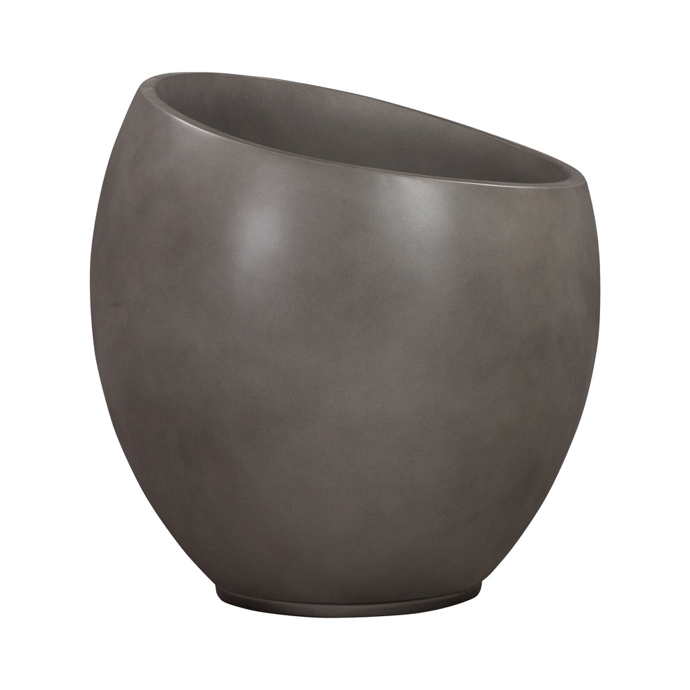Moonstone Medium Indoor or Outdoor Planter in Grey Concrete By Armen Living | Planters, Troughs & Cachepots | Modishstore - 2