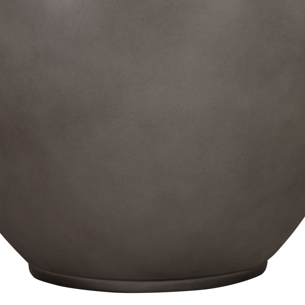 Moonstone Medium Indoor or Outdoor Planter in Grey Concrete By Armen Living | Planters, Troughs & Cachepots | Modishstore - 5