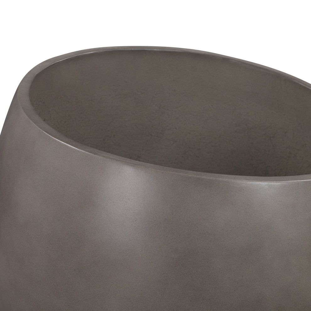 Moonstone Medium Indoor or Outdoor Planter in Grey Concrete By Armen Living | Planters, Troughs & Cachepots | Modishstore - 6