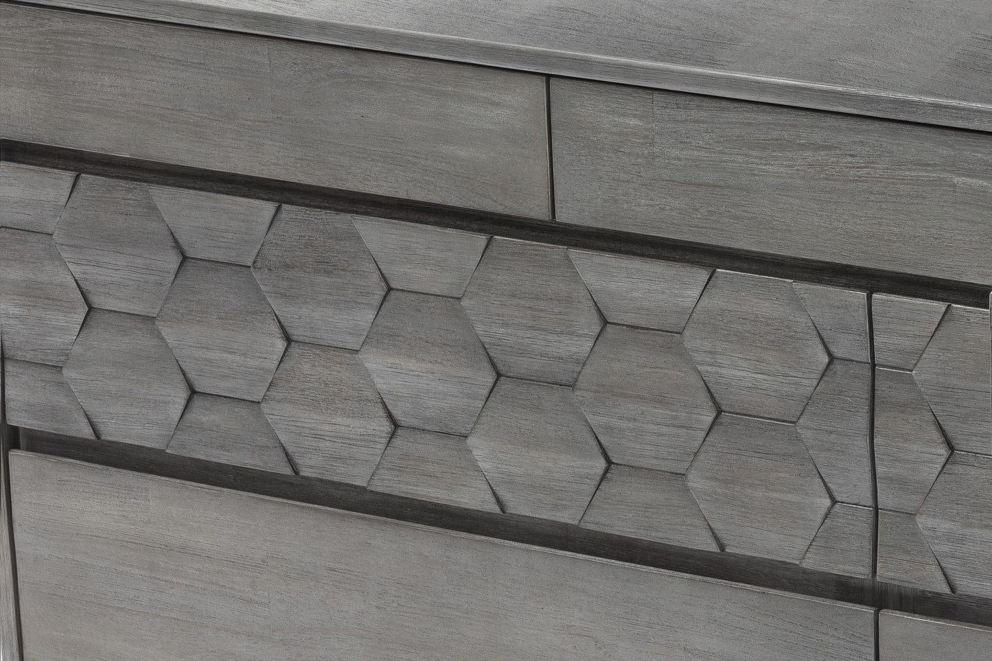 Makena 6 Drawer Dresser in Grey Acacia Wood By Armen Living | Dressers | Modishstore - 8