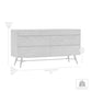 Makena 6 Drawer Dresser in Grey Acacia Wood By Armen Living | Dressers | Modishstore - 9