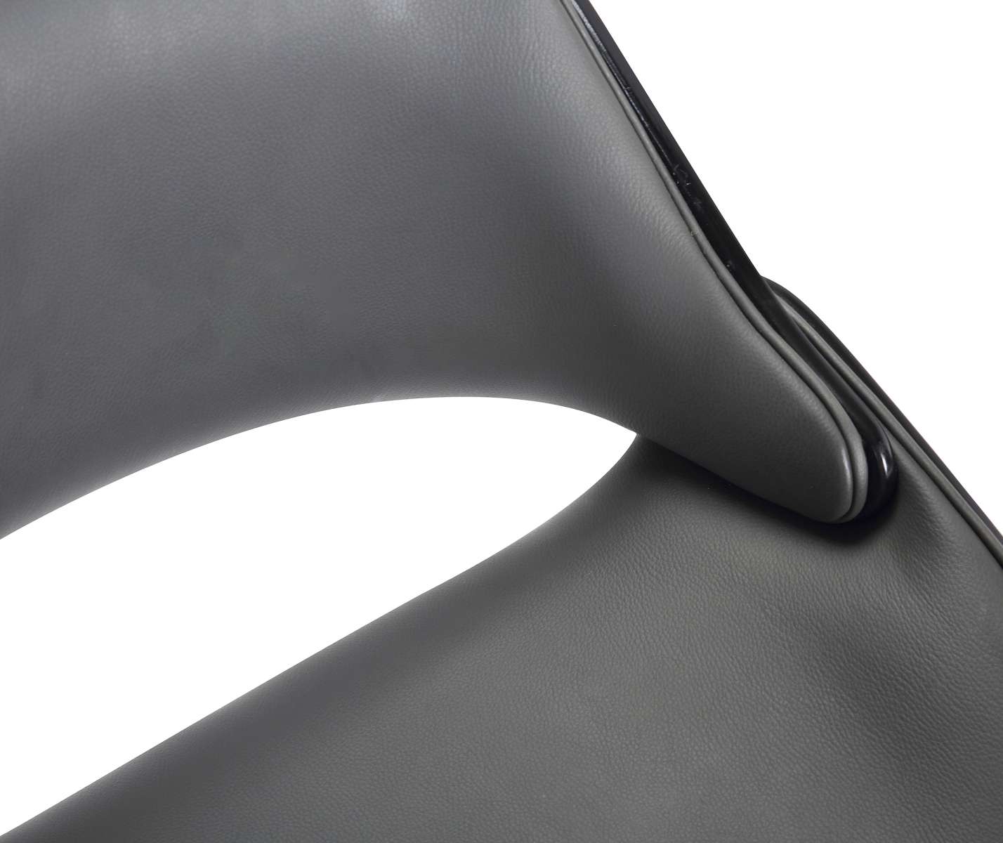 Mona 26" Counter Height Swivel Grey Faux Leather and Black Wood Bar Stool By Armen Living | Bar Stools | Modishstore - 5