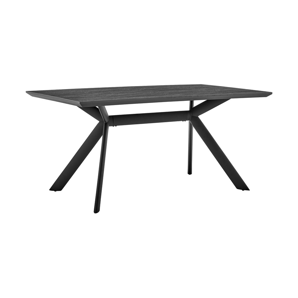 Margot Dark Gray Rectangular Dining Table with Black Finish By Armen Living | Dining Tables | Modishstore - 4