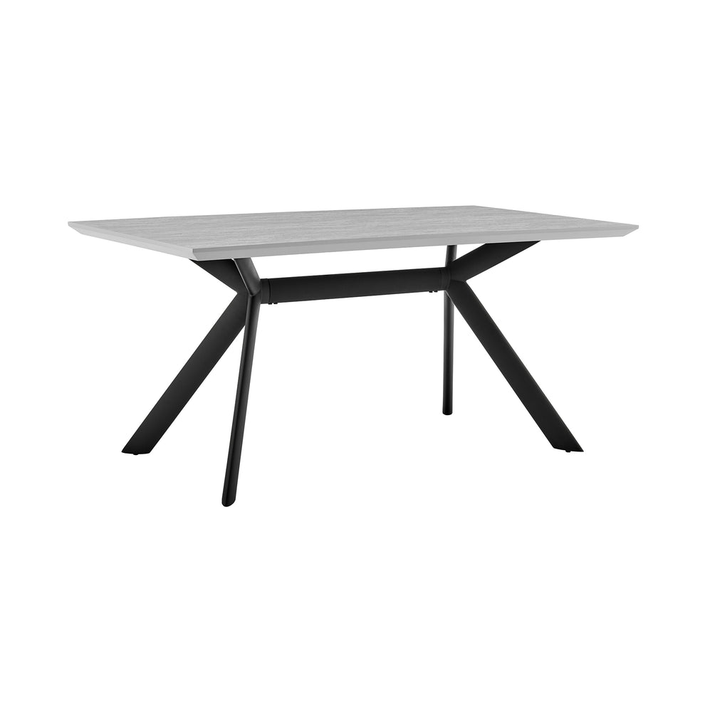 Margot Dark Gray Rectangular Dining Table with Black Finish By Armen Living | Dining Tables | Modishstore - 10