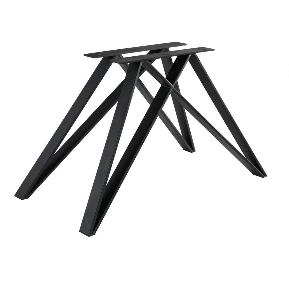 Modena Contemporary Dining Table in Matte Black Finish and Walnut Wood Top By Armen Living | Dining Tables | Modishstore - 4