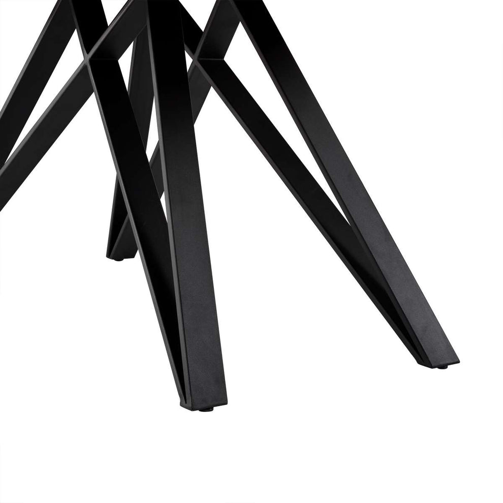 Modena Contemporary Dining Table in Matte Black Finish and Walnut Wood Top By Armen Living | Dining Tables | Modishstore - 6