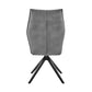 Monarch Swivel Dining Room Accent Chair in Charcoal Fabric and Black Finish - Set of 2 By Armen Living | Dining Chairs | Modishstore - 4