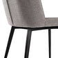 Maine Contemporary Dining Chair in Matte Black Finish and Gray Fabric - Set of 2  By Armen Living | Dining Chairs | Modishstore - 5