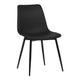 Monte Contemporary Dining Chair in Black Faux Leather with Black Powder Coated Metal Legs By Armen Living | Dining Chairs | Modishstore