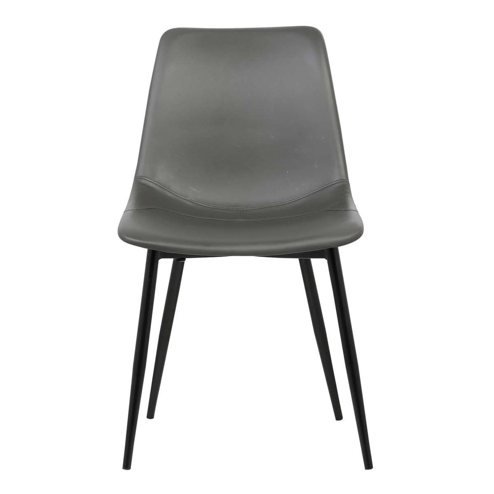 Monte Contemporary Dining Chair in Black Faux Leather with Black Powder Coated Metal Legs By Armen Living | Dining Chairs | Modishstore - 11