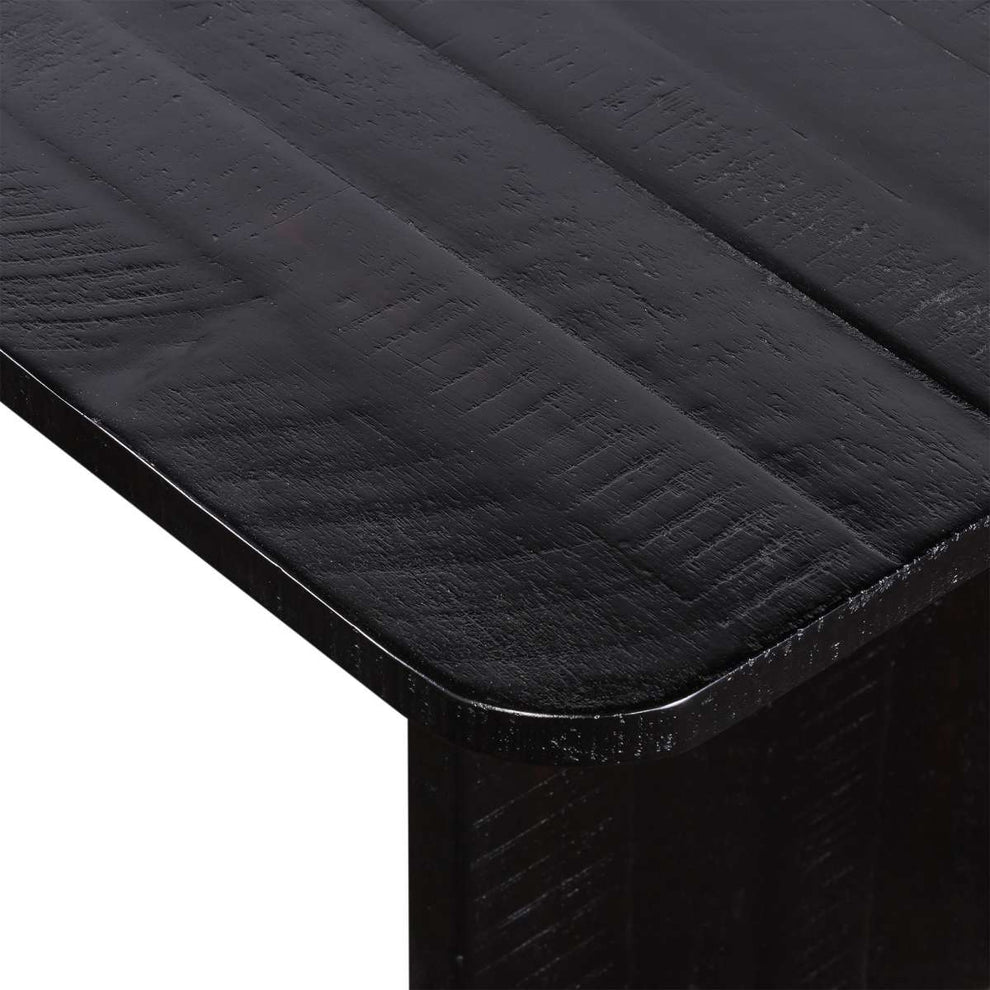 Monaco Black Wood Dining Table with Antique Brass Accent By Armen Living | Dining Tables | Modishstore - 4