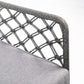 Marco Indoor Outdoor Steel Lounge Chair with Grey Rope and Grey Cushion By Armen Living | Outdoor Chairs |  Modishstore  - 6